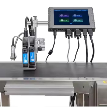 AOYIN  Tij 2.5 Ink Cartridge Online Inkjet Coding Printer Plastic Bag Egg Date Automatic Coding Machine for Date QR Code